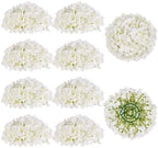 BLOSMON Fake Hydrangea Flower Ball Centerpieces for Wedding, 10 Pcs, White by Blosmon
