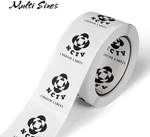 150 Custom Circle Roll BOPP Labels,Custom Sticker, Custom Text, Image, Logo Sticker for Business, Party, Wedding and Baby Shower Gloss/Matte Finish (2 inch Square) - Image 3