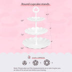 Pack of 11 NWK Cake Stand Set of Cupcake Stand, Tray & Table Cloth (White) - Image 2
