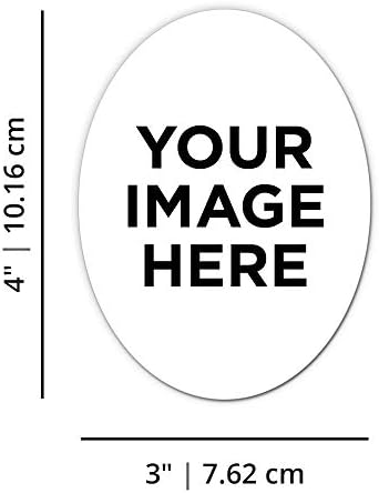 50 Oval Custom Die Cut Stickers 3" x 4" for Laptops, Windows, Cell Phones, Cars. Upload Your own Image, Logo, or Design… - Image 2