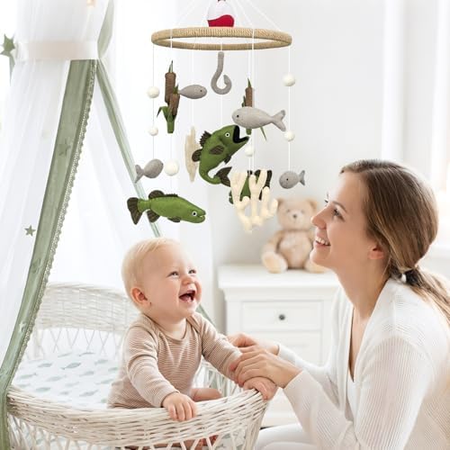 Baby Mobile for Crib Fishing Crib Mobile for Boys Baby Shower Gift - Image 7