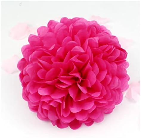 Red Chinese Lanterns Handmade Tissue Paper Pompoms Wedding Decorative Paper Flower Ball Baby Shower Birthday Party Decoration paper pom poms Red Traditional Hanging Lantern ( Color : 01 , Size : 6inch by Unknown
