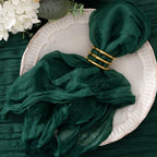 Cheesecloth Napkins Emerald Green Cloth Napkins Bulk,Set of 50 by Jimtx
