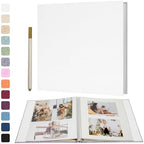 Vienrose Large Photo Album Self Adhesive for 4x6 8x10 10x12 Pictures Scrapbook Album DIY Scrap Book 40 Sticky Pages with A Metallic Pen 13"x12.6"40 Pages by Vienrose