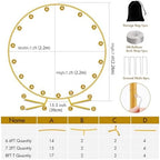 Nisoger 7.2FT Round Backdrop Stand, Circle Gold Balloon Wedding Arch Frame - Image 4