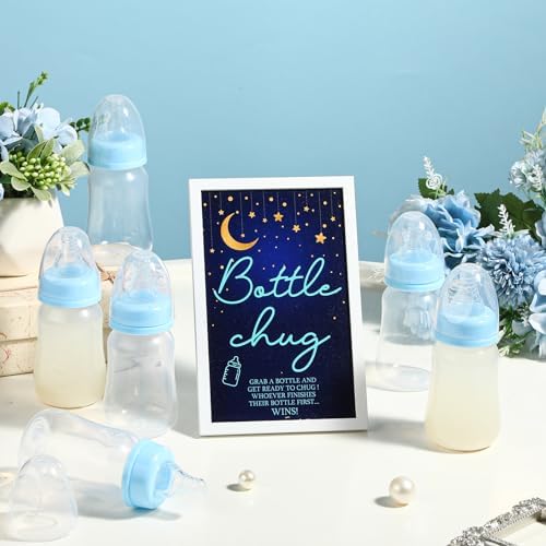 Roowest Bottle Chug Baby Shower Games Favors, Blue, Moon Star - Image 4