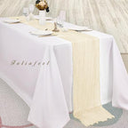10FT 20 Pack Beige Cheesecloth Table Runner 20 x 120 Inch Long Rustic Gauze Fabric Cheese Cloth Table Runner for Wedding Bridal Baby Shower Table Decorations Boho Sheer Birthday Party Table Decor - Image 4