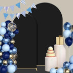 Gawicpy Wedding Arch Backdrop Stand Set Metal Arch Backdrop Stand with Wedding Arch Cover, Wedding Balloon Arch Backdrop Stand for Birthday, Baby Shower, Anniversary (Black, 5.9FT+7.2FT) - Image 4