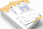 Pack of 30, Boy/Girl Baby Shower Party Collection, Baby Shower Invitation Cards, Fill in the Blank Invites WIth Envelopes, Honey Bee Theme Party Supplies - Image 3