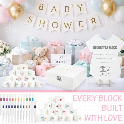 Yumoin Baby Shower Blocks Decorating Game Kit - Image 7