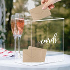 Hooqict Clear Acrylic Wedding Card Box with Slot Large Blank Gift Card Boxes for Reception, Party, Wishing Well, Money Box Holder, Graduation Decorations, Baby Shower by Hooqict