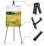 Easel Stand for Sign, Aredy 63" Portable Painting Easel, Lightweight Metal Easels for Painting Canvas, Wedding Sign (2 Pack) - Image 4