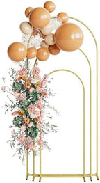 Wedding Arch, Metal Arch Backdrop Stand, Gold, 6FT, 5FT, 4FT by AEPOALUA