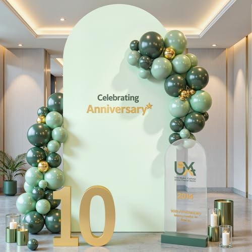 7.2FT Sage Green Arch Cover - Polyester Fitted Wedding Arch Stand Covers Round Top Chiara Arch Backdrop Cover for Birthday Party Banquet Photo Background Decoration - Image 4