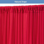 10x10ft Wrinkle Free Red Backdrop Curtain for Parties Soft Fabric Drapes Wedding Red Curtain Backdrop for Birthday Party Decorations Background for Photography 5x10ft, 2 Panels - Image 3