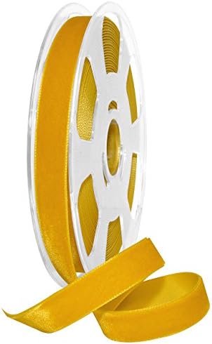 Morex Ribbon Ribbon, Nylon, 5/8 inch by 11 Yards, Gold, Item 01215/10-402 Nylvalour Velvet 5/8" x 11 yd by MorexRibbon
