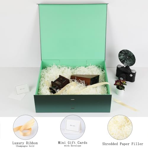 BoxSkivra Green Extra Large Gift Box 19x16x6 Inch Jumbo Box, 3 Pack - Image 2