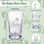 50 Set Baby Shower Favors for 50 Guests, Oh Baby Acrylic Shot Glasses - Image 2