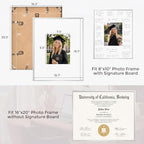 Signature Picture Frame 16x20, Aluminum Signable Frame with Glass, Silver - Image 2