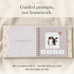 Baby Memory Book from Pregnancy to Age 5, Baby Book Keepsake, Natural - Image 4