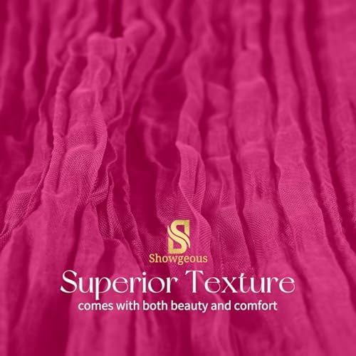 20 Pack Hot Pink Cheesecloth Table Runner, 17 x 108 Inches Boho Home Decor - Image 4