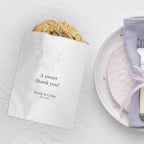 Personalized Text Treat Bags / 50 Fully Custom Event Thank You Dessert Bags / 5 3/4" x 8" Flat Classic Black And White Graduation Wedding Celebration Party Favor Candy Cookie Holder/Made In The USA - Image 3