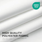 Joydeco 10x10ft White Backdrop Curtain for Parties, Wrinkle Free White Curtains Photo Backdrop for Wedding Decor, Birthday Party Graduation Baby Shower Photography(5ft x 10ft, 2 Panels) - Image 2