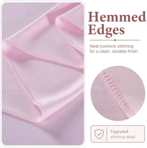 10ftx10ft Wrinkle Free Light Pink Backdrop Curtains for Parties, Silky Polyester Photo Backdrop Drapes 2 Panels 5x10ft Back Drop Cloth for Wedding Birthday Baby Shower Photography Background - Image 5