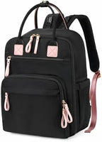 LORADI 18 Pockets Large Diaper Bag Backpack, Black by LORADI