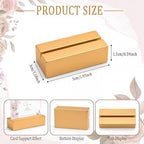 Vicenpal Table Number Holders Acrylic Stands, Rectangle, Gold, 20 Pcs - Image 3