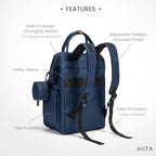 Diaper Bag Backpack, Multifunction Diaper Bag with Changing Station, Stylish Baby Bags, Large Unisex Diaper Backpack for Mom and Dad, Baby Registry Search, Portable Changing Pad – Navy Blue - Image 3