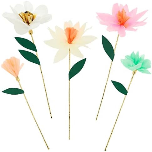 Meri Meri Flower Garden Decorative Sticks (Pack of 10) by MeriMeri