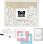 Americanflat 12x16 Shadow Box Frame - Matted to 3x4 - White by Americanflat