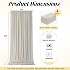 20ft x 12ft Wrinkle Free Beige Backdrop Curtains for Parties, Silky Photo Backdrop Drapes 12FT Long Back Drop Cloth for Wedding Birthday Photography Background Decor - Image 5