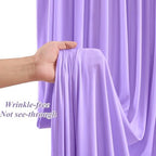 10x10ft Lavender Backdrop Curtains with Lights Photo Drapes Wrinkle Free Fabric Backdrop Curtain for Wedding Birthday Party Baby Shower Bridal Shower Home Party Background Decorations - Image 6