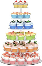 6 Tier Cupcake Stand Clear Acrylic Cupcake Tower for 60 Cupcakes by weddingwish