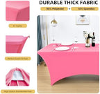 10-Pack 6ft Spandex Table Covers for Rectangle Standard Folding Tables - Wrinkle Resistant Stretch Tablecloths - Ultimate Fitted Table Protector for Parties, Banquet, Wedding - Image 2