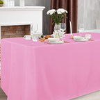 Obstal 2 Pack Table Clothes for 8 Foot Rectangle Tables, Pink - Image 2