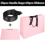 EUSOAR Pink Gift Bags, 20pcs 16"x6"x12" Large Thank You Gift Paper Bags with Ribbon Handles, Heavy Duty Shopping Wedding Party Baby Shower Birthday Favor Paper Gift Treat Bags Bulk - Image 4