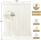 20x10FT Backdrop Curtains with Rod Pockets - Wrinkle Free Photo Stage Backdrop 4 Panels Curtains Drapes for Photography Wedding Party Baby Shower Decorations (Ivory) - Image 5