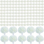 AVIVIHO 205Pcs Fake Flowers White Hydrangea Artificial Flowers Bulk (Not Squished, No Steaming Need) Ivory Silk Flowers with Stems for Party Wedding Home Table Centerpieces DIY Florals Arch Decor by Aviviho