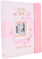 Christian Art Gifts Girl Baby Book of Memories Pink Keepsake Photo Album | Our Baby Girl Memory Book | Baby Book with Bible Verses, The First Year by ChristianArtGifts