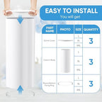 SaitiMade Set of 3 - White Cylinder Stands, Round PVC Pedestal Stands - Image 4