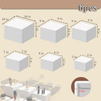 6PCS white Acrylic Buffet Display Risers 5in to 10in - Image 2