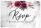 Andaz Press 56-Pack Personalized RSVP Postcards for Wedding Fall Burgundy Florals Cardstock Response Reply Cards for Bridal Shower Baby Shower Birthday Event Custom Date and Return Address 4 x 6-Inch by AndazPress
