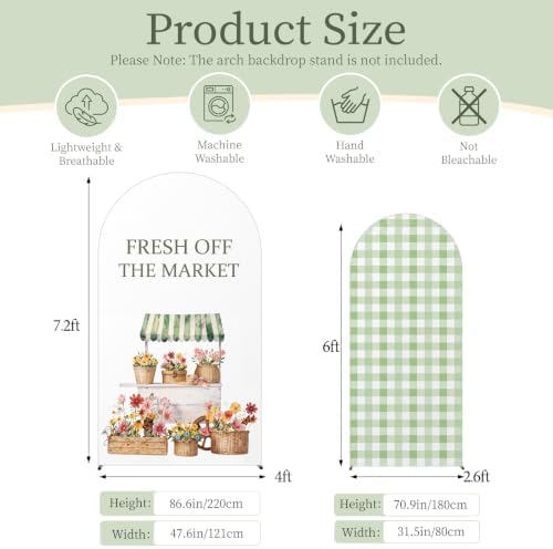 Moukeren Fresh Off The Market Arch Backdrop Cover 6ft and 7.2ft - Image 2