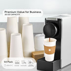 JOLLY PARTY 50 Pack 20 oz Disposable Paper Coffee Cups with Lids & Sleeves - Image 4