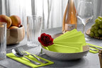 Linen-Feel Kiwi Paper Napkins - Decortive Cloth-Like Disposable Dinner Napkins - Soft And Absorbent Napkins for Thanksgiving, Party, Wedding, Bathroom Or Any Occasion. (Pack of 100) - Image 2