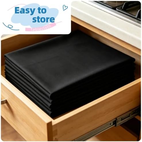 DRESSMAKER 10 Pack Black Table Cloth Rectangle 70X120 Inch Fit 8FT Table - Image 7