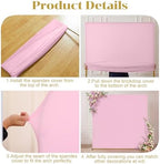 Besutolife Square Arch Backdrop Cover, 8×8 FT Spandex Arch Covers Stretchy Fitted Balloon Arch Stand Cover for Wedding, Birthday Party, Baby Shower, Photo Booth, Graduation Ceremony, Pink - Image 6